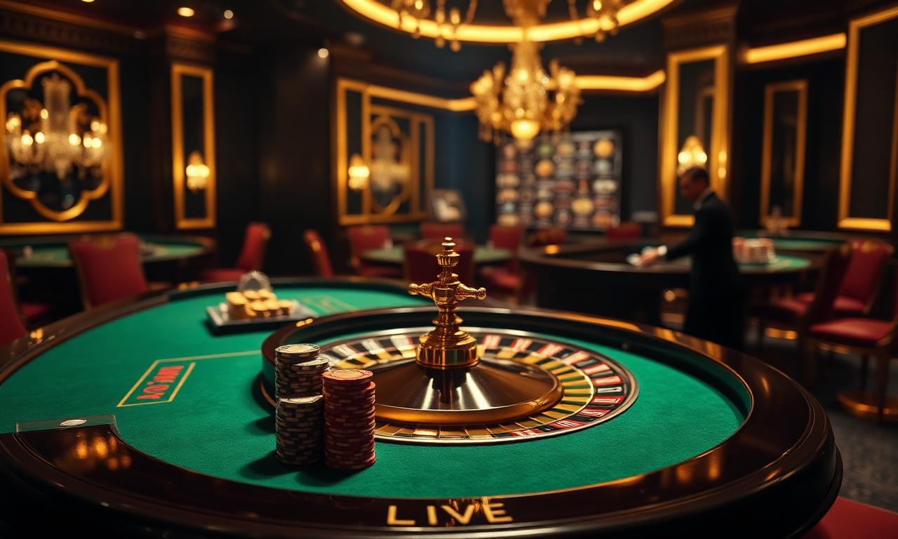 Premium HD live dealer roulette table at Megaways VIP Casino