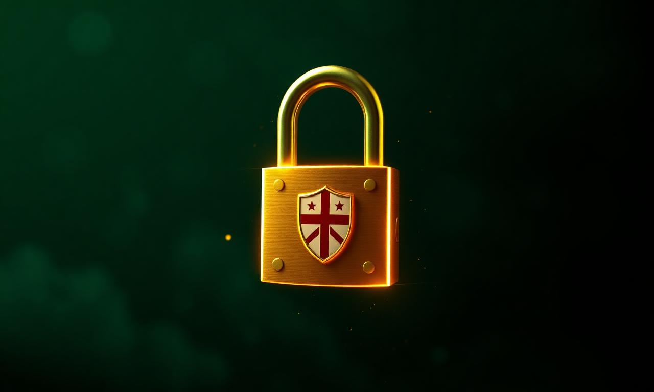 Golden padlock representing safe and secure online casino play